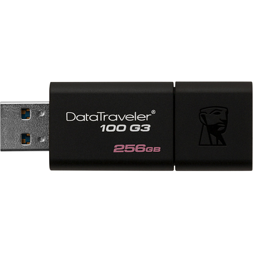 USB Flash накопитель 256GB Kingston DataTraveler 100 (DT100G3/256GB) USB 3.0 Черный