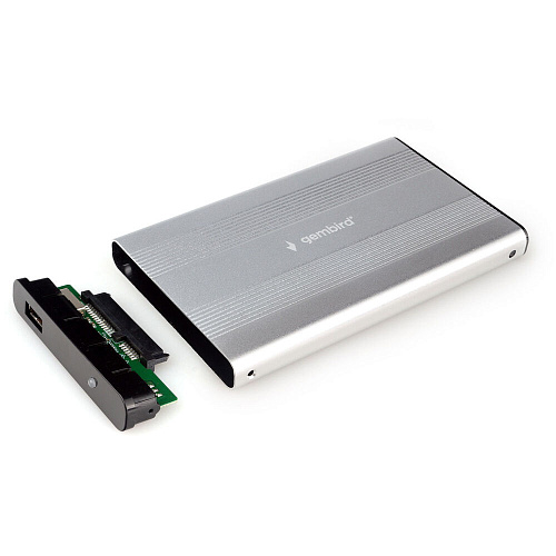 Корпус 2.5" Gembird EE2-U2S-5, SATA-USB2.0 Silver