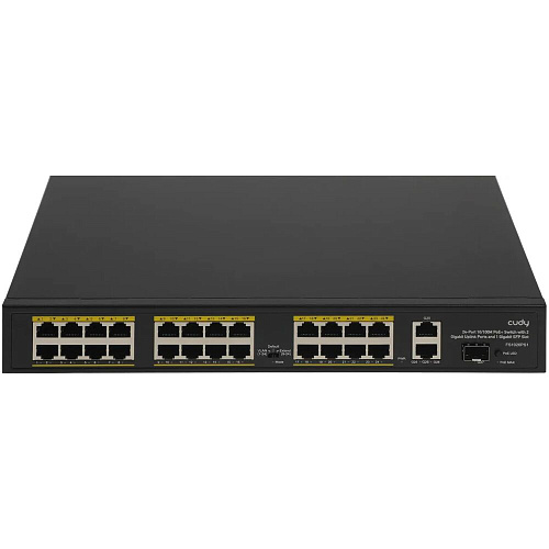 Коммутатор Cudy FS1026PS1 неуправляемый 24 порта 100бит/с PoE 2x1Гбит/с 1хSFP