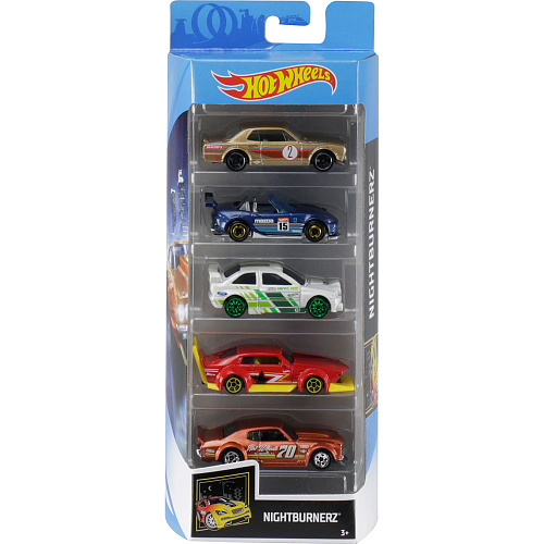 Mattel Hot Wheels 1806/FYL12 Подарочный набор из 5 машинок (Nightburnerz)