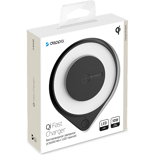 Беспроводная зарядная панель Deppa Fast Charger (24008), Black