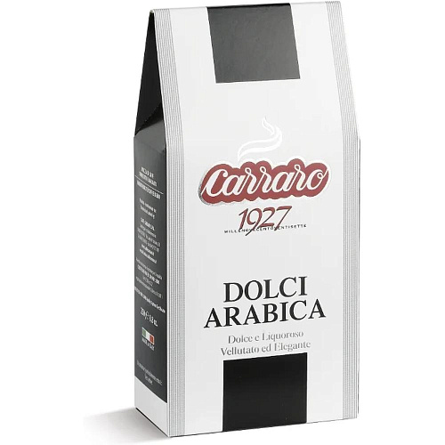 Кофе молотый Carraro Dolci Arabica, картонная упаковка, 250 г.