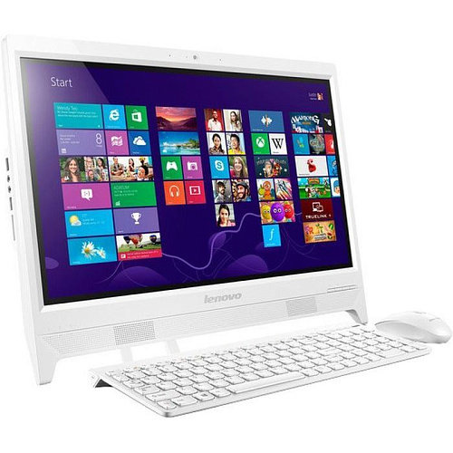 Моноблок Lenovo IdeaCentre C260 19.5" J1800/2Gb/500Gb/DVDRW/DOS/kb+m white