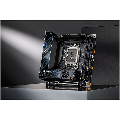 Материнская плата ASUS ROG Strix Z890-I Gaming WiFi Z890 Soc-1851 2xDDR5, 2xSATA3, RAID, 2хM.2, 1xPCI-E16x, 4xUSB3.2, 3xUSB3.2 Type C, DP, HDMI, WiFi, 2.5Glan, Mini-ITX