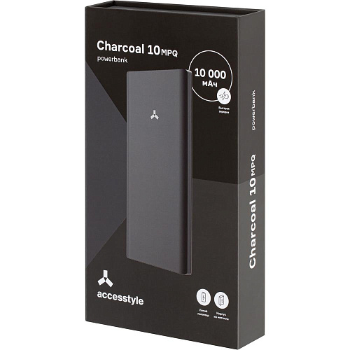 Внешний аккумулятор Accesstyle Charcoal 10MPQ 10000 mAh, серый