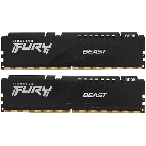 Модуль памяти DIMM 64Gb 2х32Gb DDR5 PC41600 5200MHz Kingston Fury Beast Black (KF552C40BB2K2-64)