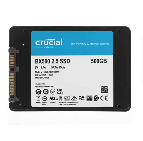 Внутренний SSD-накопитель 500Gb Crucial BX500 CT500BX500SSD1 SATA3 2.5" УЦЕНКА