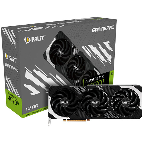 Видеокарта Palit GeForce RTX 4070 Ti 12288Mb, GamingPro 12G (NED407T019K9-1043A) 1xHDMI, 3xDP, Ret