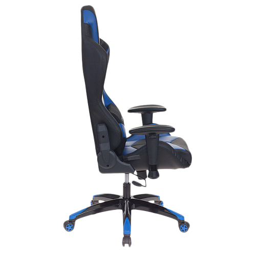Кресло игровое Бюрократ CH-773N/BL+BLUE одна подушка черный/синий искусственная кожа