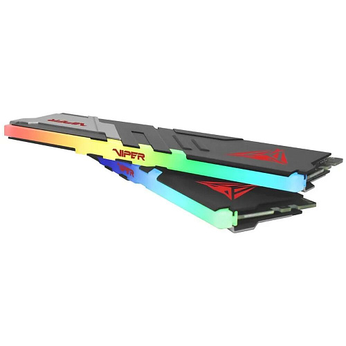 Модуль памяти DIMM 32Gb 2х16Gb DDR5 PC51200 6400MHz Patriot Memory Venom RGB Black (PVVR532G640C32K)