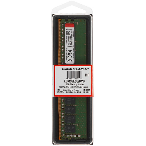 Модуль памяти Kingston 8GB 3200MHz DDR4 DIMM ECC CL22 1Rx8 Micron R