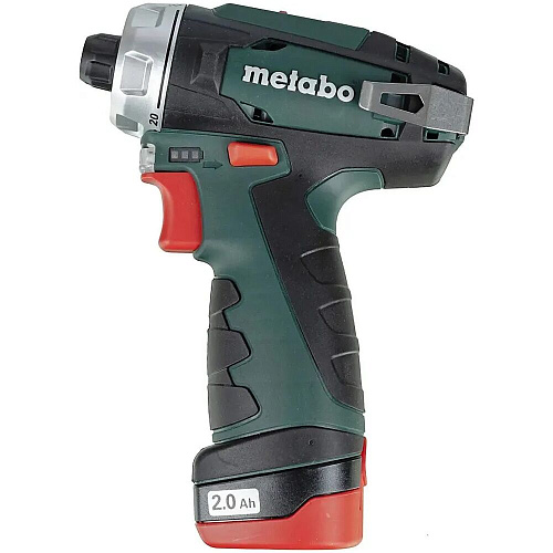 Аккумуляторная дрель-шуруповерт Metabo PowerMaxx BS 2020 Basic, 12 В, 2.0 А·ч х2, коробка 600984000