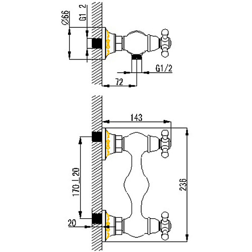 Смеситель для душа Berholm Elsinor ELSRB00B03