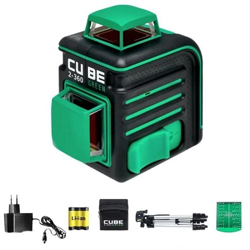 Лазерный нивелир ADA instruments CUBE 2-360 Green Professional Edition (А00534)