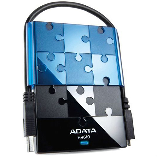 Внешний жесткий диск 2.5" 500Gb A-Data HV610 (AHV610-500GU3-CBKBL) USB3.0 5400rpm Black
