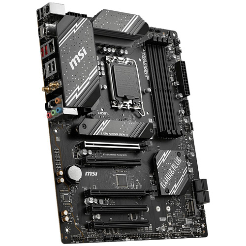 Материнская плата MSI B760 Gaming Plus WiFi B760 Socket-1700 4xDDR5, 4xSATA3, RAID, 2xM.2, 5xPCI-E16x, 2xUSB3.2, 1xUSB3.2 Type C, DP, HDMI, WiFi, 2.5Glan, ATX УЦЕНКА