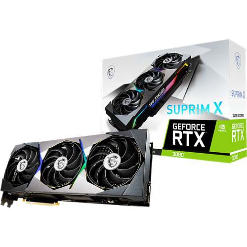 Видеокарта MSI GeForce RTX 3090 24576Mb, Suprim X 24G (RTX 3090 Suprim X 24G) 1xHDMI, 3xDP, Ret УЦЕНКА