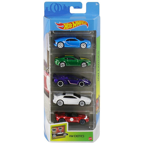 Mattel Hot Wheels 1806/GTN33 Подарочный набор из 5 машинок (HW Exotics)