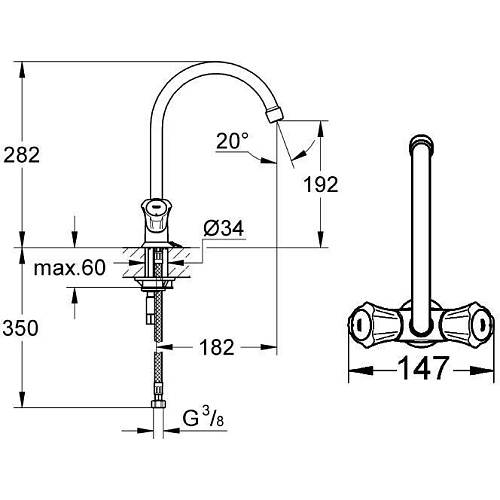 Смеситель для кухни Grohe Costa L 31812001