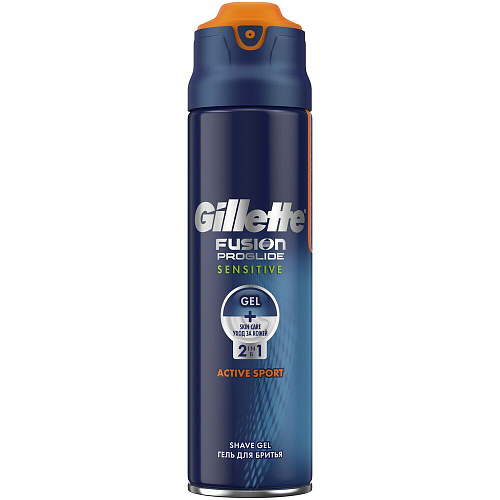 Gillette Гель для бритья Fusion Proglide Sensitive Active Sport, 170 мл.