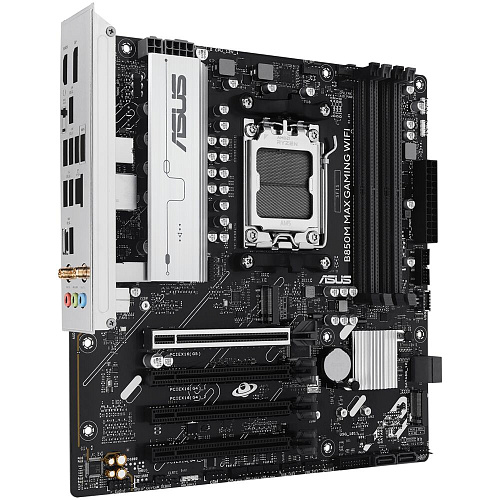 Материнская плата ASUS B850M Max Gaming WiFi B850 Socket AM5 4xDDR5, 4xSATA3, RAID, 3xM.2, 4xPCI-E16x, 3xUSB3.2, 1xUSB3.2 Type C, DP, HDMI, WiFi, 2.5Glan, mATX