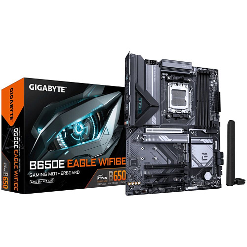 Материнская плата Gigabyte B650E Eagle WiFi6E Socket-AM5 AMD B650 4xDDR5, 4xSATA3, RAID, 3xM.2, 4xPCI-E16x, 4xUSB3.2, 1xUSB3.2 Type C, DP, HDMI, WiFi, 2.5Glan, ATX