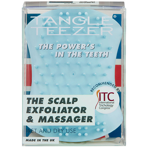Tangle Teezer Щетка-расческа для массажа головы The Scalp Exfoliator and Massager Seafoam Blue