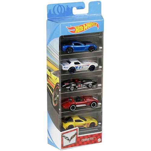 Mattel Hot Wheels 1806/GTN35 Подарочный набор из 5 машинок (Corvette)