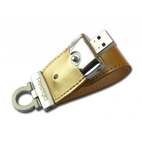 USB Flash накопитель 16GB Prestigio Leather Flash Drive NAND Gold (EJPLDF16PLGDA)