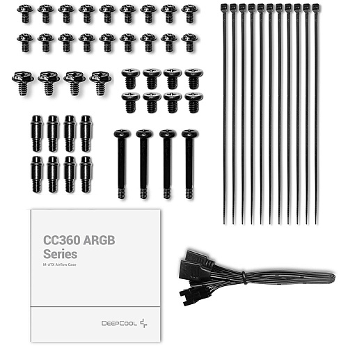Корпус MicroATX Minitower Deepcool CC360 WH ARGB белый