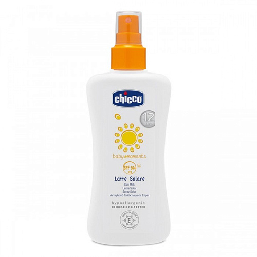 Спрей детский солнцезащитный Chicco SPF50+ очень высокой защиты, 150мл