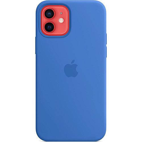 Чехол для Apple iPhone 12\12 Pro Silicone Case with MagSafe Capri Blue