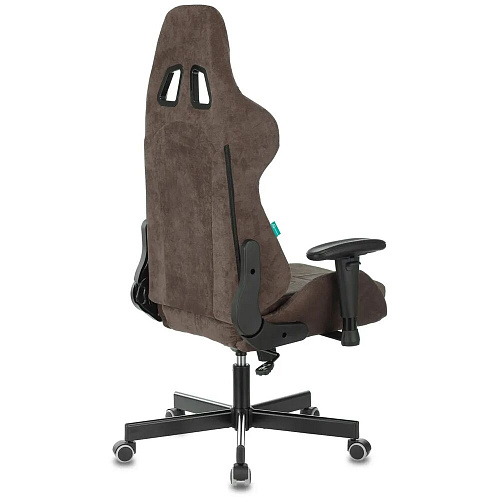 Кресло для геймера Zombie VIKING KNIGHT Fabric темно-коричневый Light-10 с подголов. крестов. металл