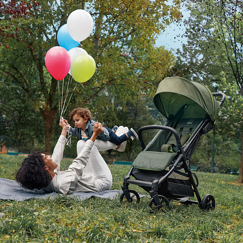 Прогулочная коляска Inglesina Quid 2 Puma Black 2022 (с накидкой на ноги)