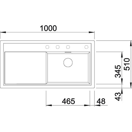 Кухонная мойка Blanco ZENAR XL 6S чаша справа алюметаллик 523946
