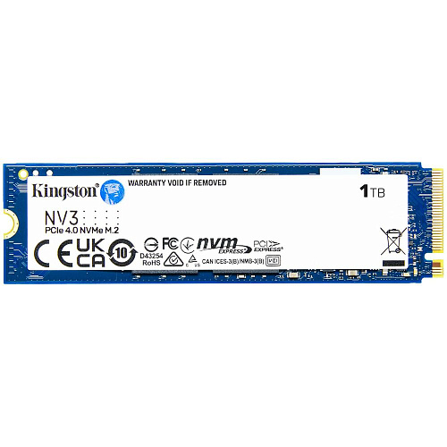 Внутренний SSD-накопитель 1000Gb Kingston NV3 SNV3S/1000G M.2 2280 PCIe NVMe 4.0 x4 УЦЕНКА