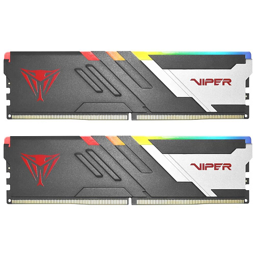 Модуль памяти DIMM 32Gb 2х16Gb DDR5 PC59200 7400MHz Patriot Memory Venom RGB Black (PVVR532G740C36K)