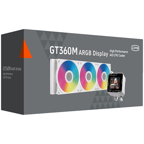 Система водяного охлаждения PcCooler GT360M ARGB Display WH White S115x/1200/1700/1851/1954/AM4/AM5 Ret