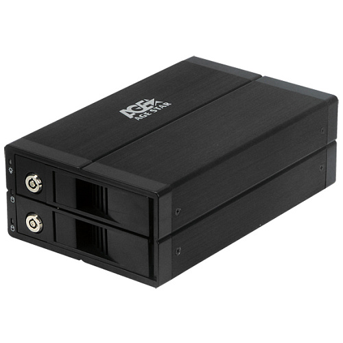 Корпус 2х3.5" AgeStar 3U2B3A, SATA-USB3.0