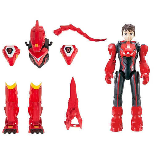 Dinoster Большая фигурка героя Диностер Люцио в дино-костюме 20 см