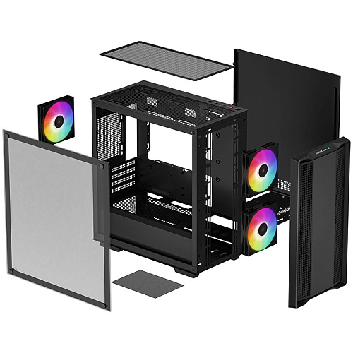 Корпус MicroATX Minitower Deepcool CC360 ARGB черный