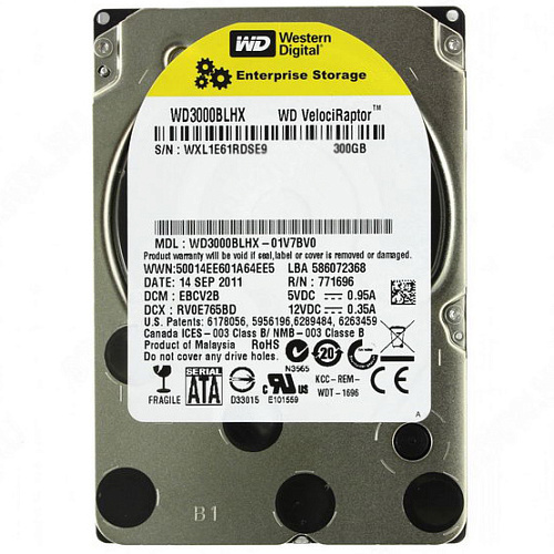 300Gb Western Digital (WD3000BLHX) 32Mb 10000rpm SATA2 VelociRaptor