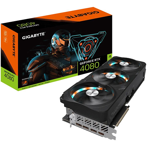 Видеокарта Gigabyte GeForce RTX 4080 16384Mb, Gaming 16 Gb (GV-N4080GAMING-16GD) 1xHDMI, 3xDP, Ret