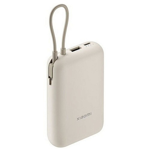 Внешний аккумулятор Xiaomi Power Bank 10000mAh (Integrated Cable) Tan
