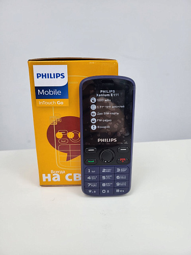 Мобильный телефон Philips Xenium E111 Blue УЦЕНКА