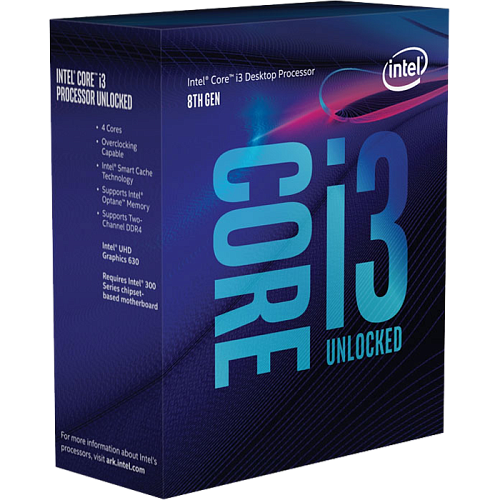 Процессор Intel Core i3-9350KF, 4ГГц, (Turbo 4.6ГГц), 4-ядерный, L3 8МБ, LGA1151v2, BOX
