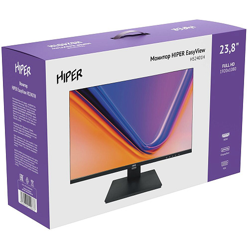 Монитор 24" Hiper HS2401H IPS 1920x1080 5ms HDMI, DisplayPort, VGA