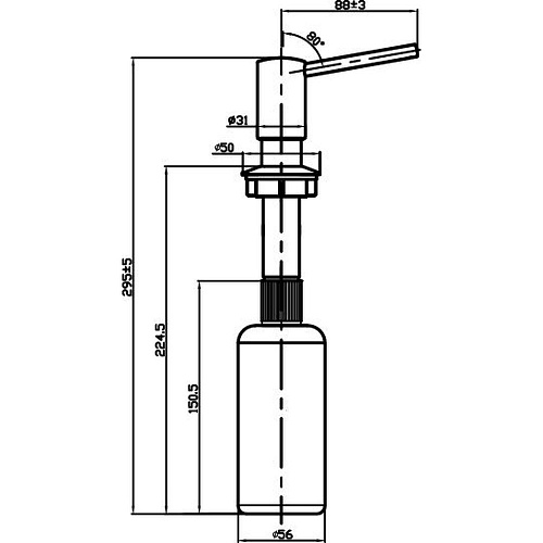 Дозатор для моющего средства OMOIKIRI OM-02-BL 4995018