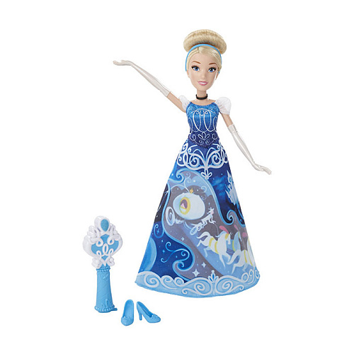 Кукла Hasbro Disney Princess B5295/B5299 Золушка в юбке с проявляющимся принтом