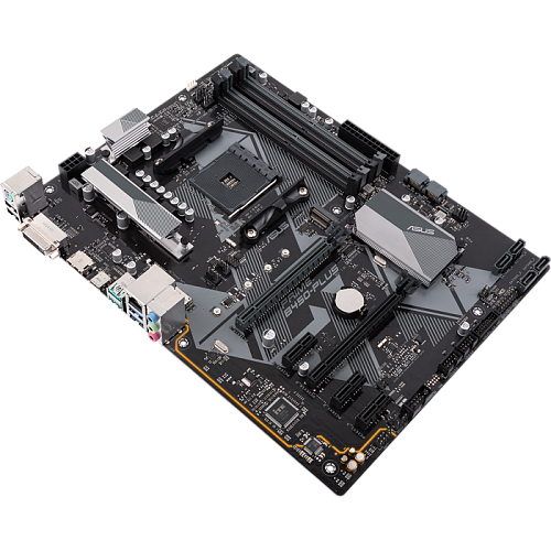 Материнская плата ASUS Prime B450-Plus B450 Socket AM4 4xDDR4, 6xSATA3, RAID, 1xM.2, 2xPCI-E16x, 5xUSB3.1, 1xUSB3.1 Type C, DVI-D, HDMI, Glan, ATX